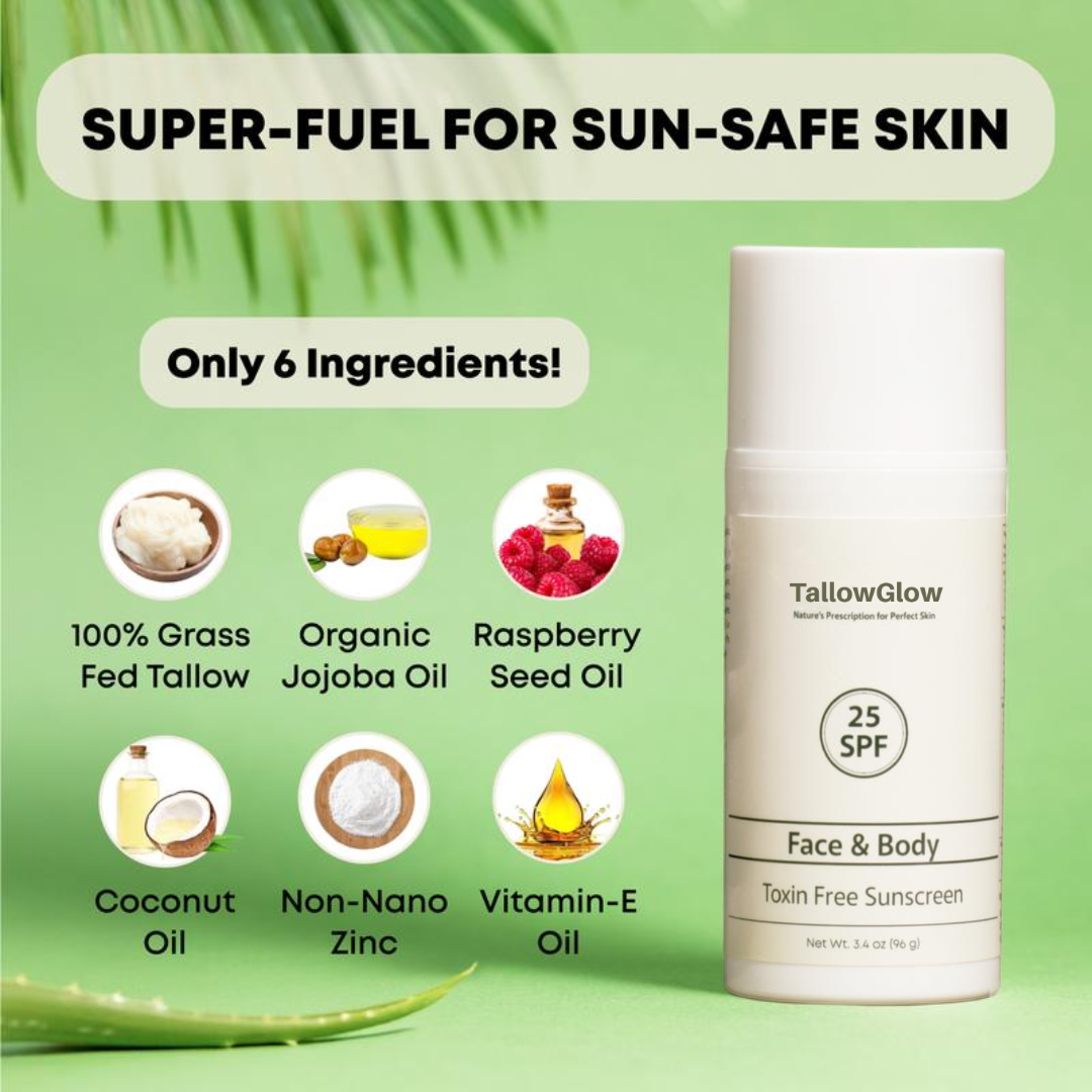 TallowGlow Non-Toxic Sunscreen SPF 25