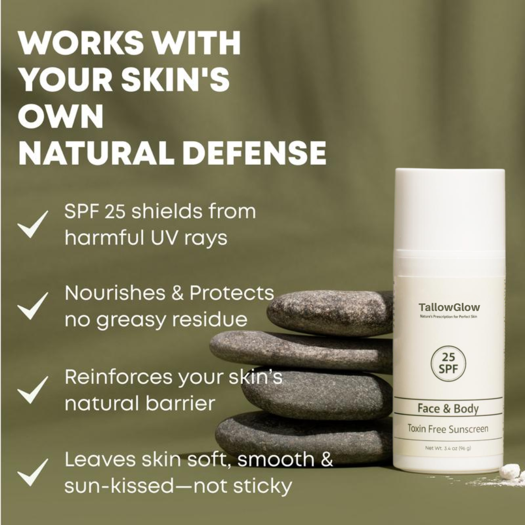 TallowGlow Non-Toxic Sunscreen SPF 25