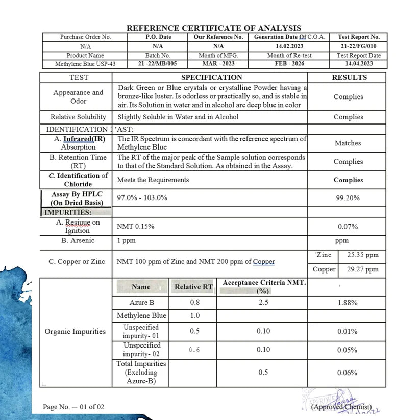 USP Grade Methylene Blue